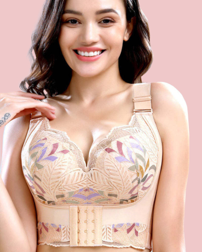 Women Side Support Longline Wide Adjustable Straps Wireless Bra