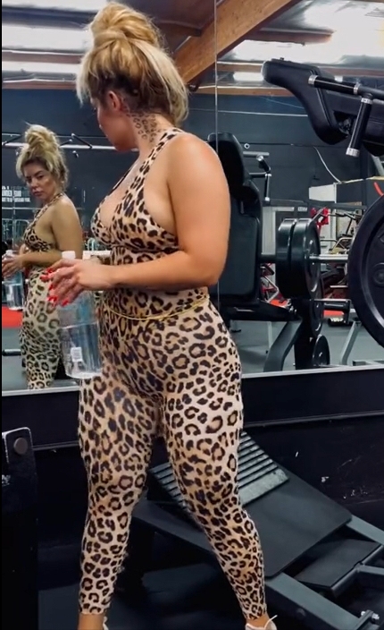 Women's Sexy Backless Leopard Skiny Jumpsuit