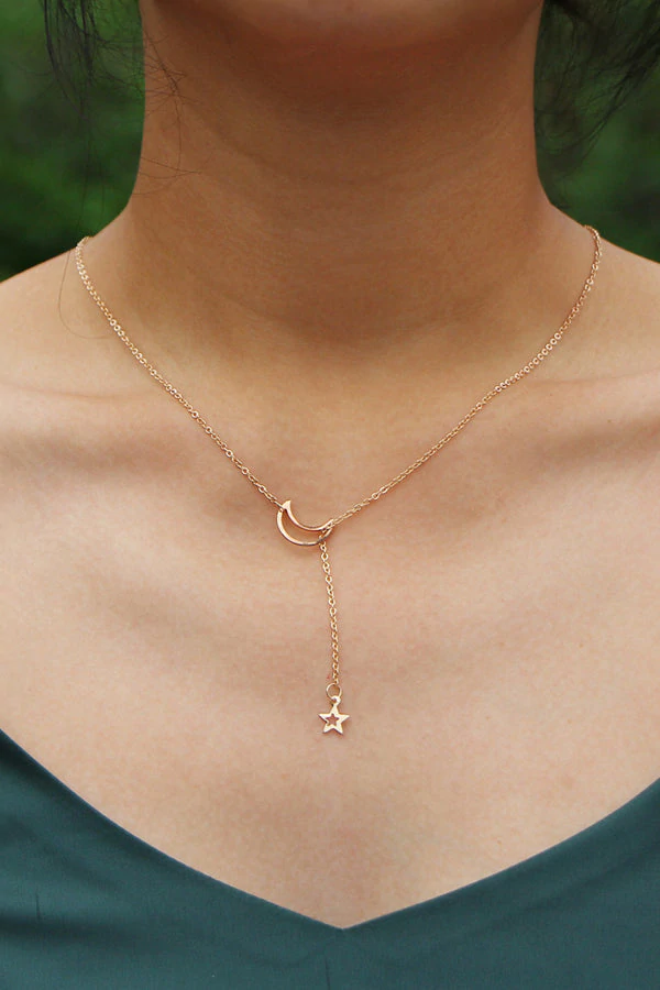 To The Moon And Star Necklace
