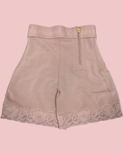 High Waist Side Zipper Butter Lifter Faja Shorts