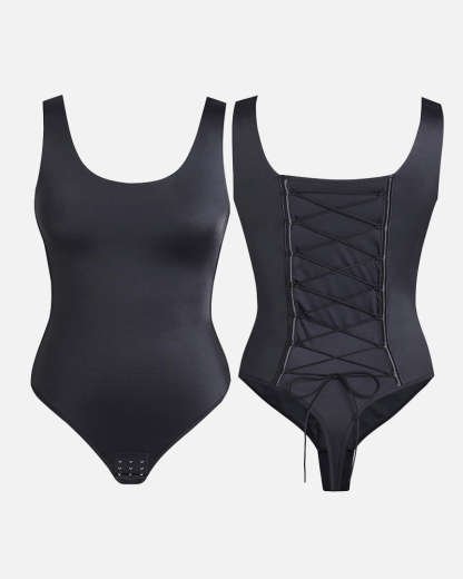 Women's Sexy Back Lace-up Seamless Tummy Control Bodysuit