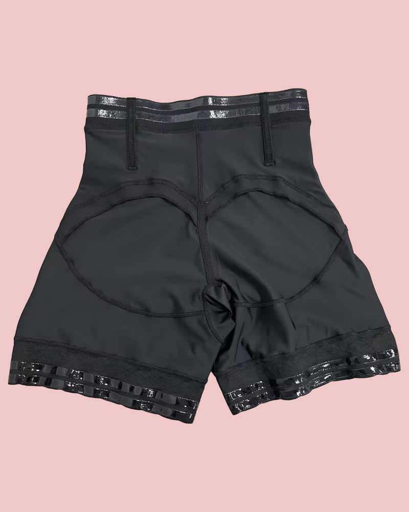 High Waist Side Zipper Butter Lifter Faja Shorts