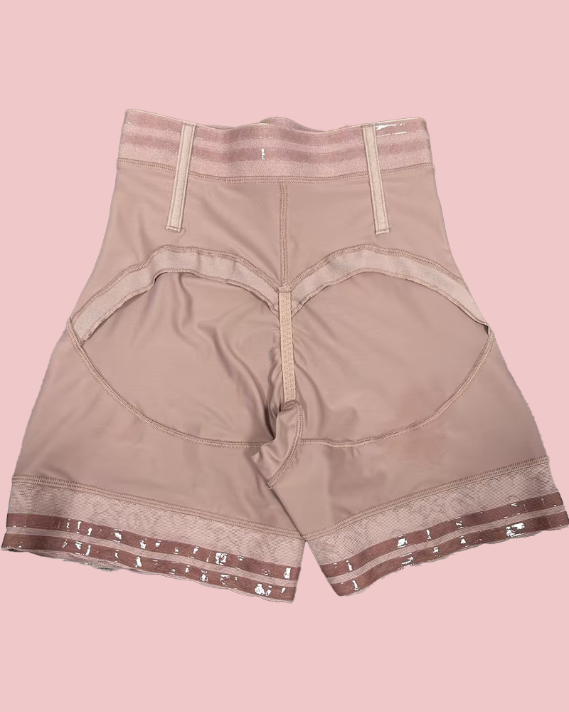 High Waist Side Zipper Butter Lifter Faja Shorts