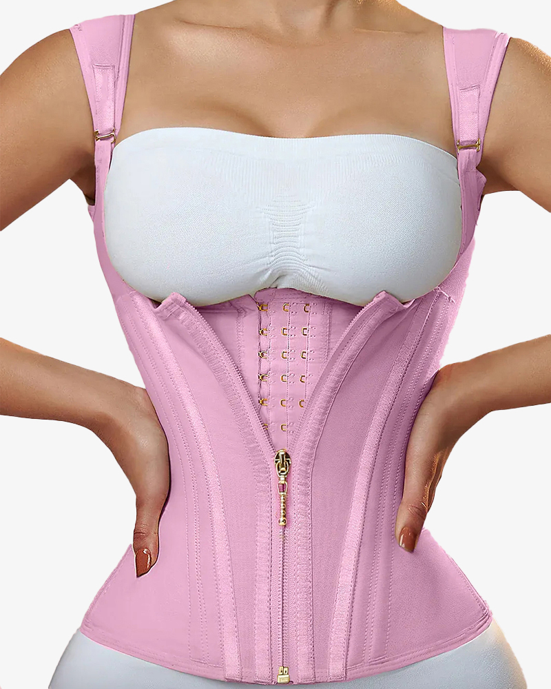 Waist Trainer for Women Vest Body Shaper Cincher Trimmer Tank Top Sport Girdle with Steel Bones
