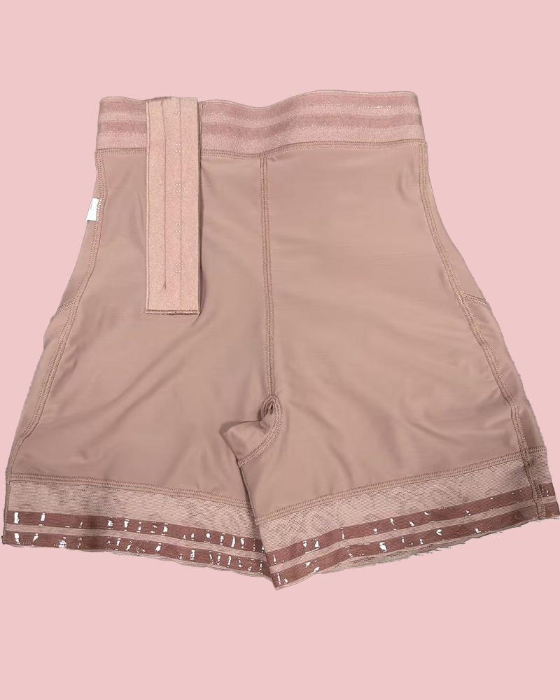 High Waist Side Zipper Butter Lifter Faja Shorts