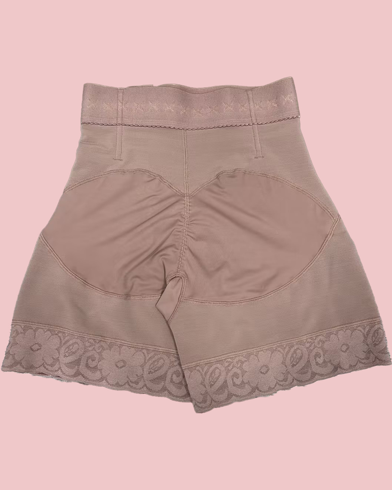 High Waist Side Zipper Butter Lifter Faja Shorts