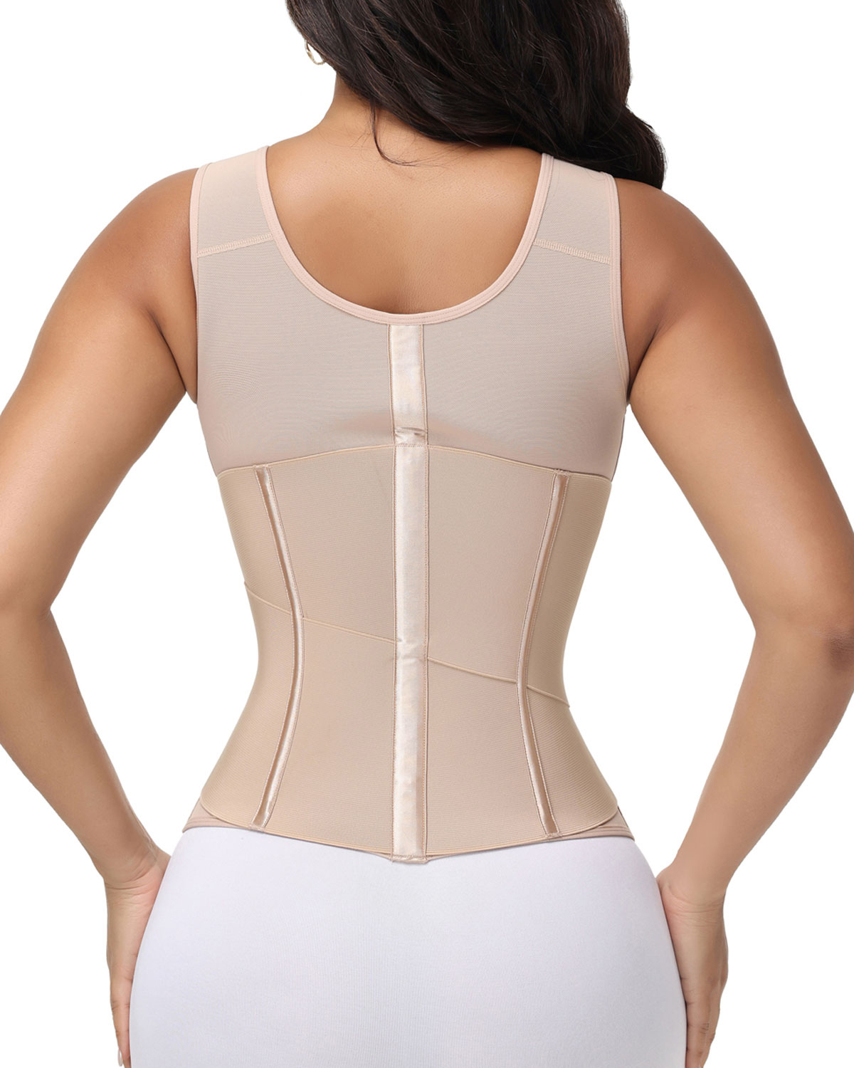 Zipper & Button Double Pressure Women's Waist Trainer