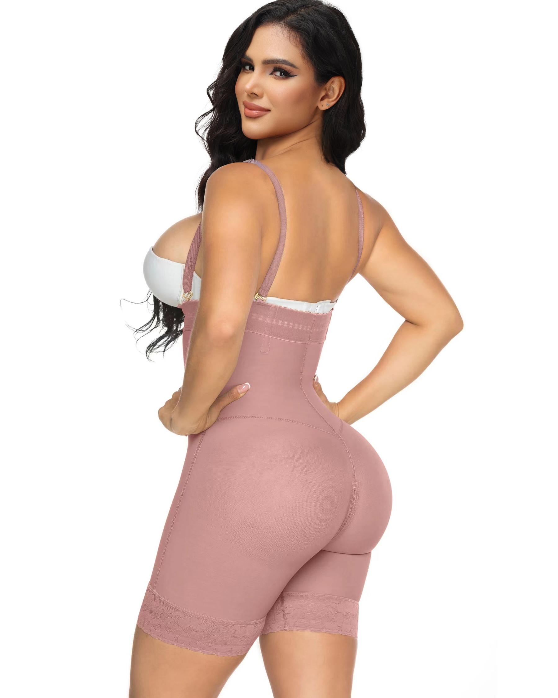 2705 Fajas Compression Shapewear Open Bust Tummy Control with Zipper