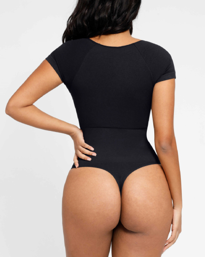 Short Sleeve Seamless Elasticity Waist Trainer Compression Shapewear
