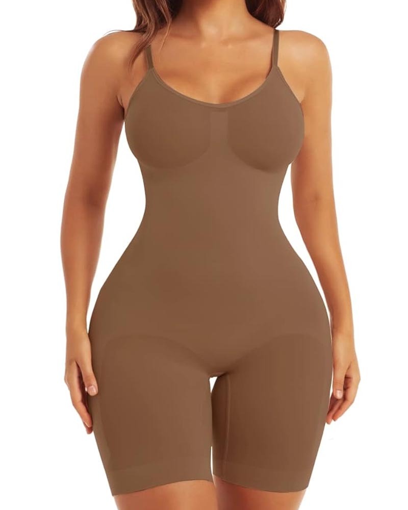 Full Body High Elastic Adjustable Strap Bodysuit Tummy Control Thigh Seamless Sculpting Underwear Open Crotch Slimming Bodyshaper