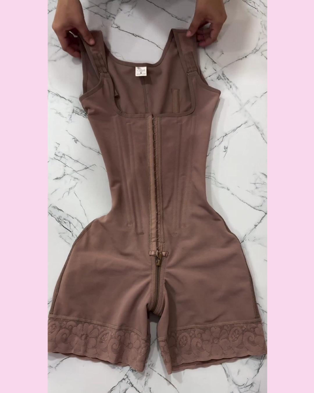 5095 Hook & Eye Tummy Control Zipper Crotch Shaping Bodysuit