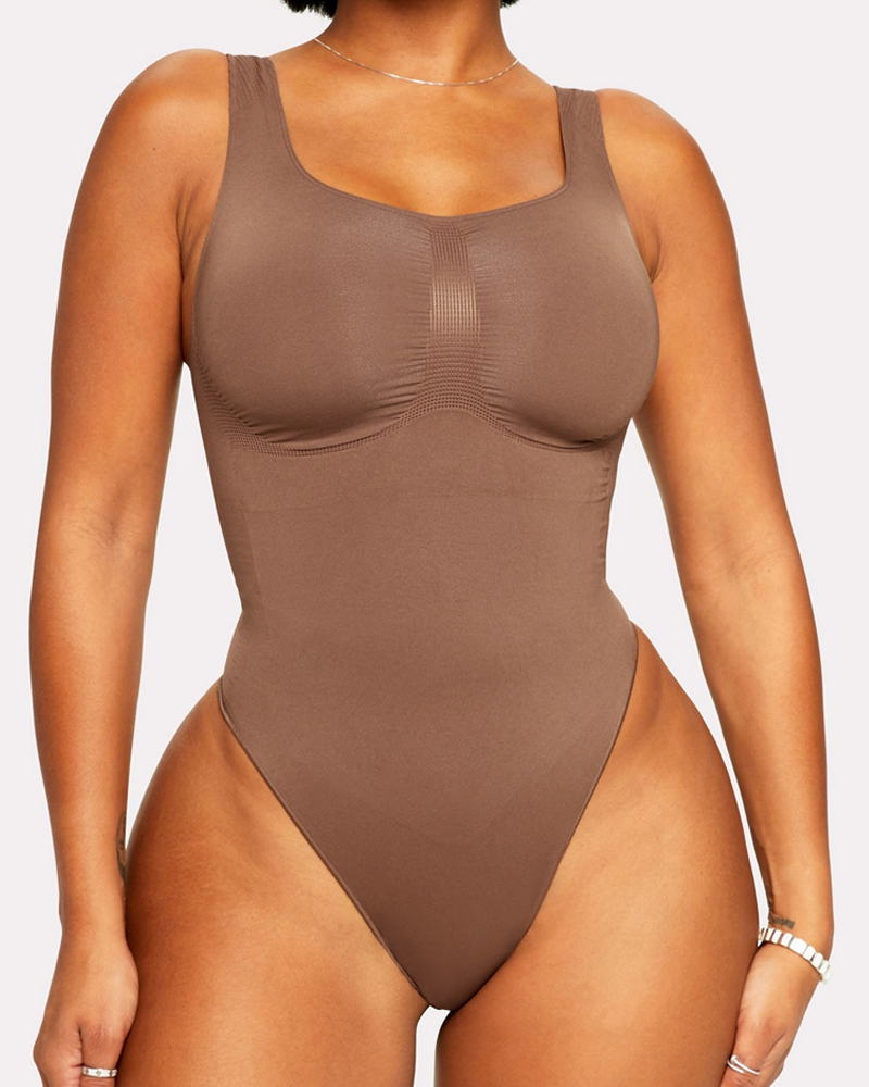 Wide Strap Seamless T-Back Body Shaper (Pre-Sale)