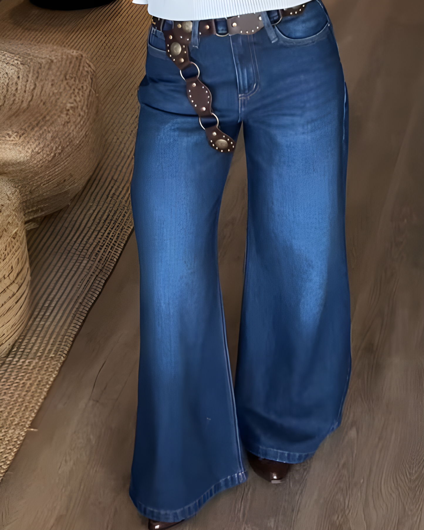 High Waist Loose Casual Fashion Daily Flared Wide Leg Pants