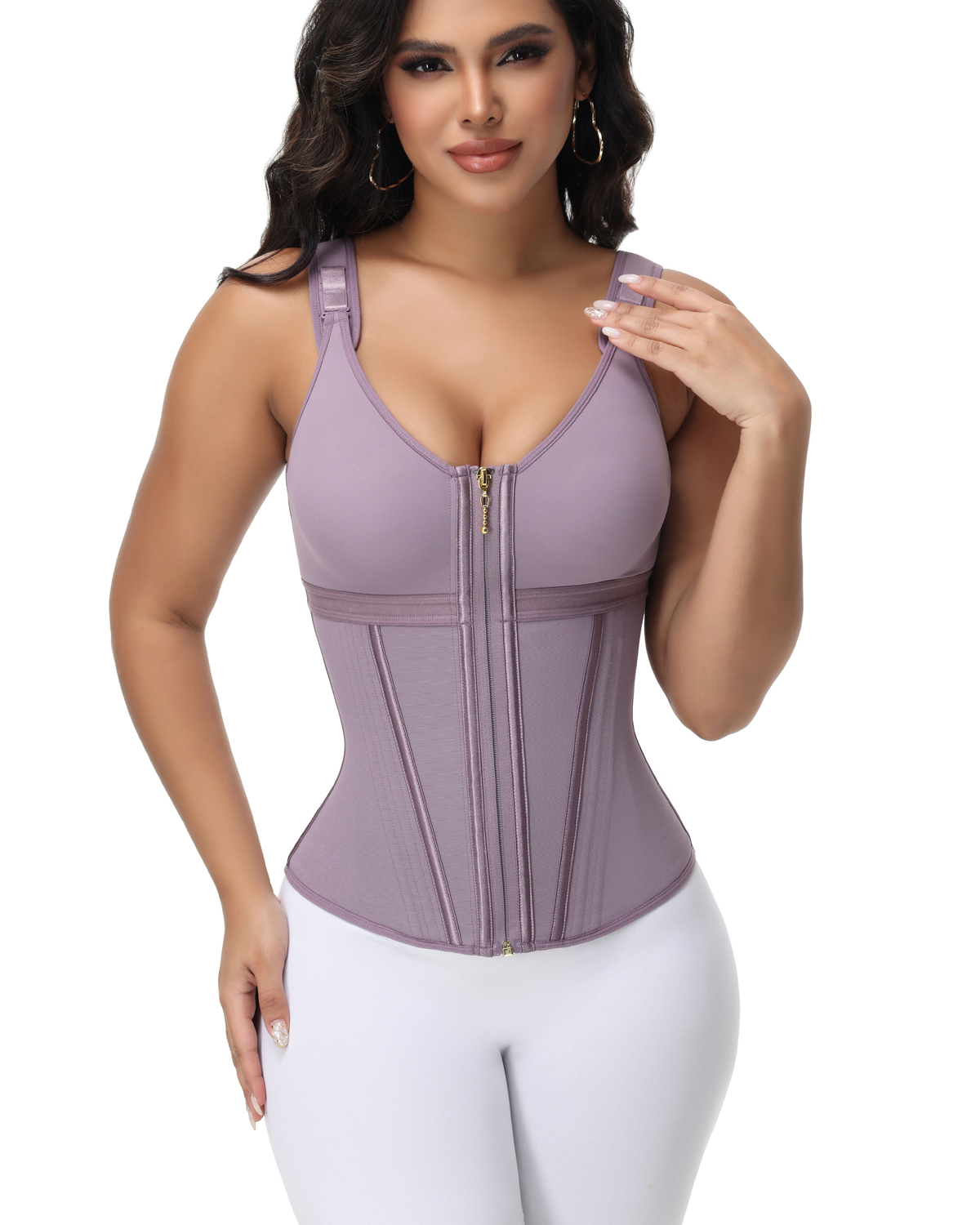 Extreme Latex Corset Waist Vest With Bra