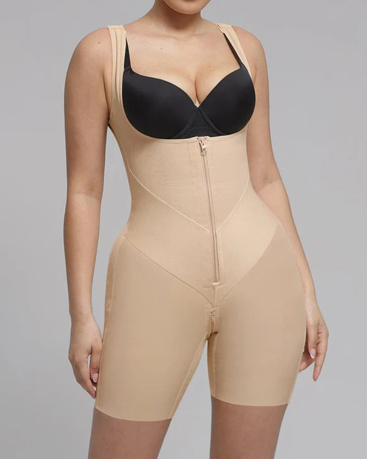 Front Zipper Tummy Shaping Sleeveless Full Body Shaper