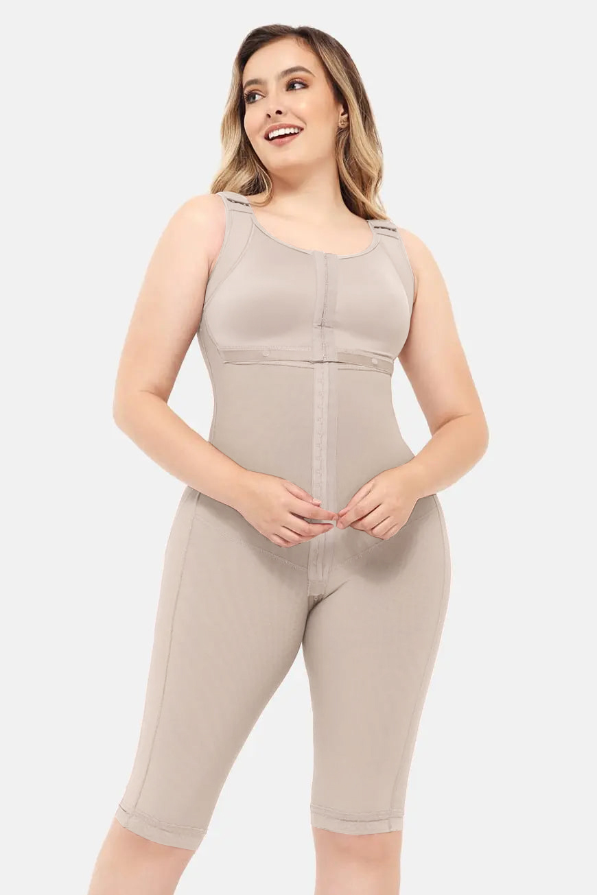Double Compression Tummy Control Shapewear Faja With Bra