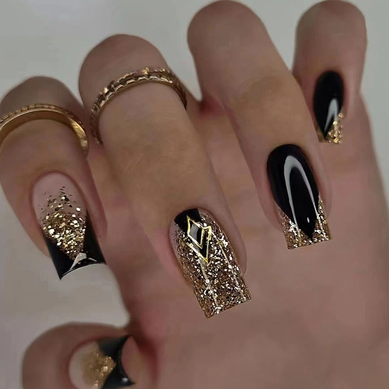 Explosive Shiny French Wearable manicure