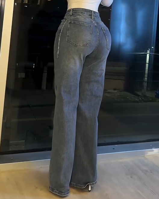 Women's Slim-Fit Embroidered Jeans