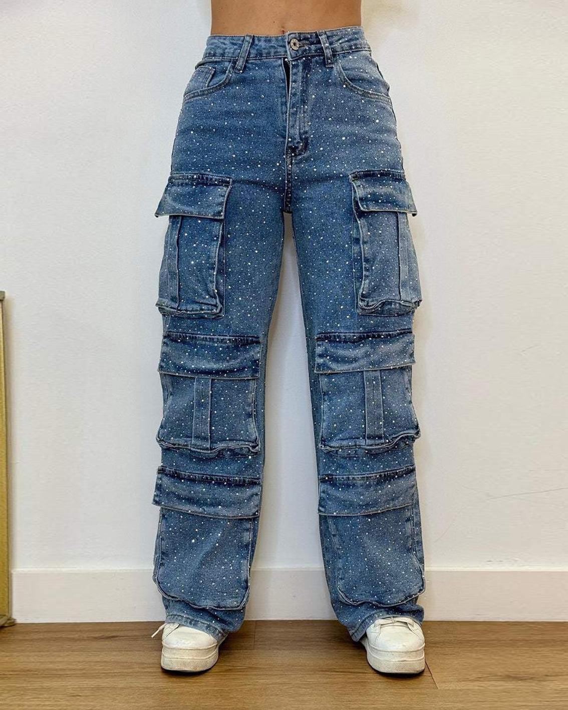 Pocket Diamond Casual Jeans