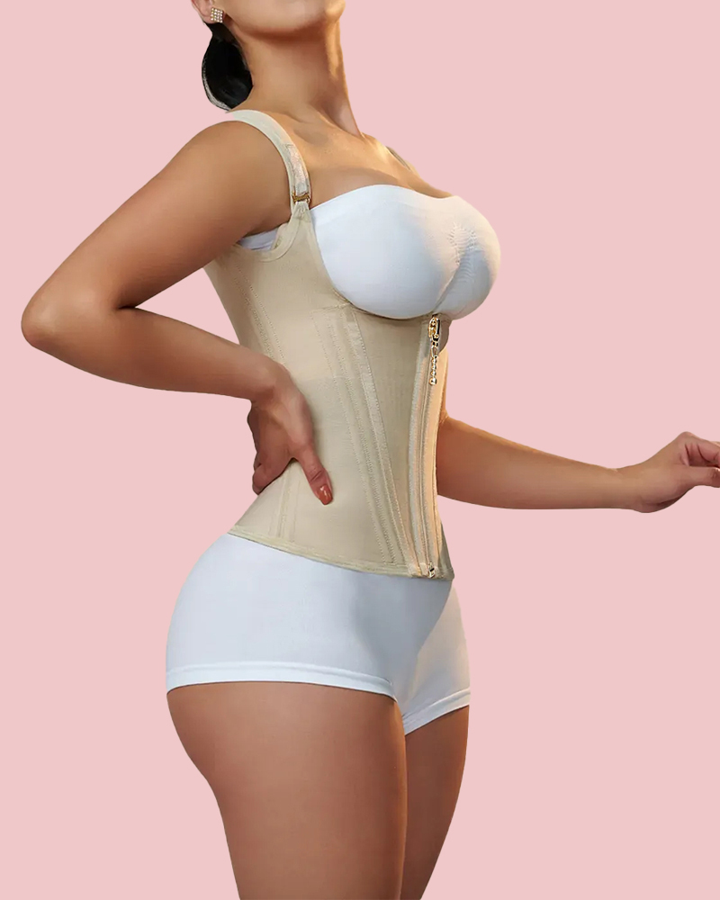 Waist Trainer for Women Vest Body Shaper Cincher Trimmer Tank Top Sport Girdle with Steel Bones