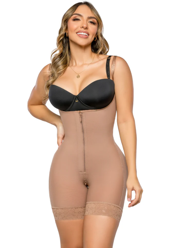 Internal Hooks FIirm Compression Tummy Control Zipper Shapewear