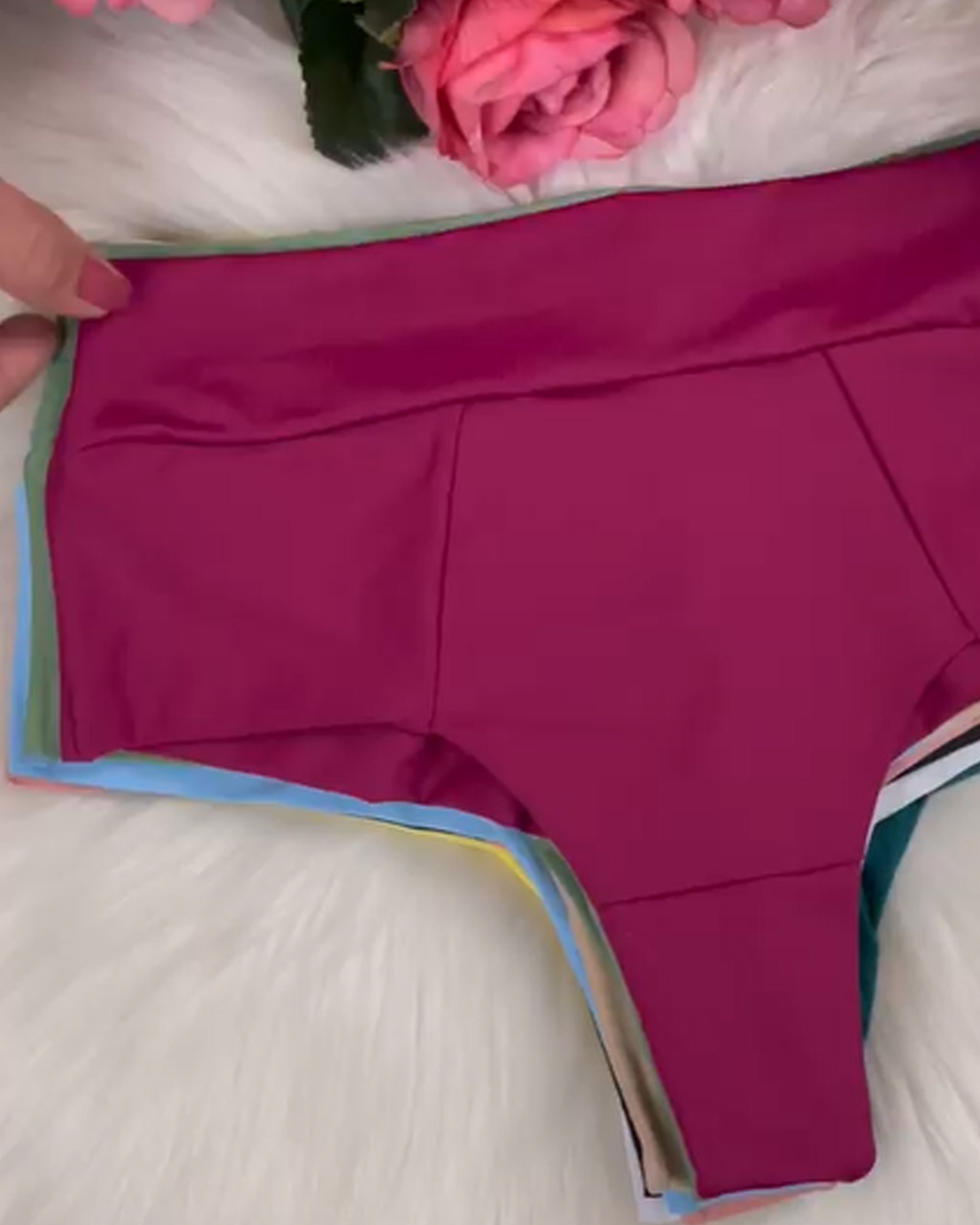Solid Color Mid-Rise Panties