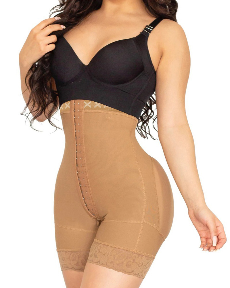 Super High Waisted Push Up Short with 3 Rows of Snaps and Enhancement Bootylicious