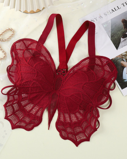 Lace Butterfly Back Can Be Worn Bra