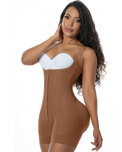 2029 High Double Compression Garment Abdomen Tummy Control  Adjustable Bodysuit with Hooks