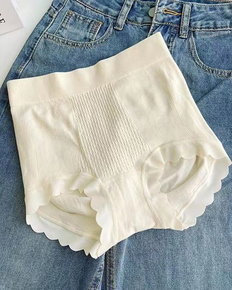 Cotton Anti-Bacterial Bottom High Waist Belly Tuck Seamless Underwear