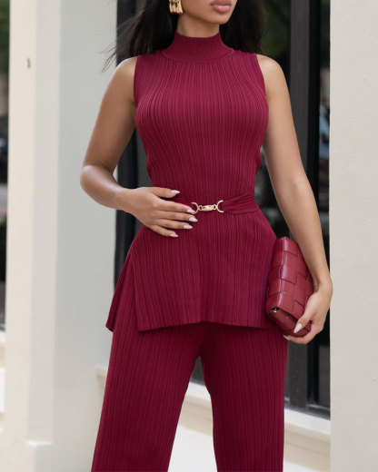 Women's Sleeveless Casual 2-Piece Set