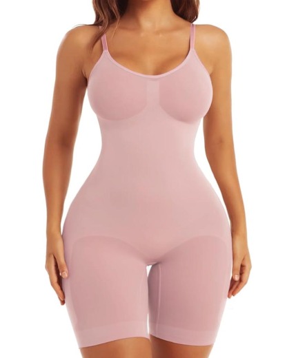 Full Body High Elastic Adjustable Strap Bodysuit Tummy Control Thigh Seamless Sculpting Underwear Open Crotch Slimming Bodyshaper