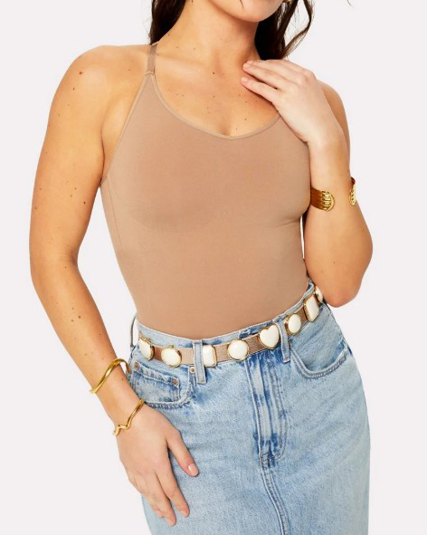 Adjustable Strap Seamless Thong Bodysuit