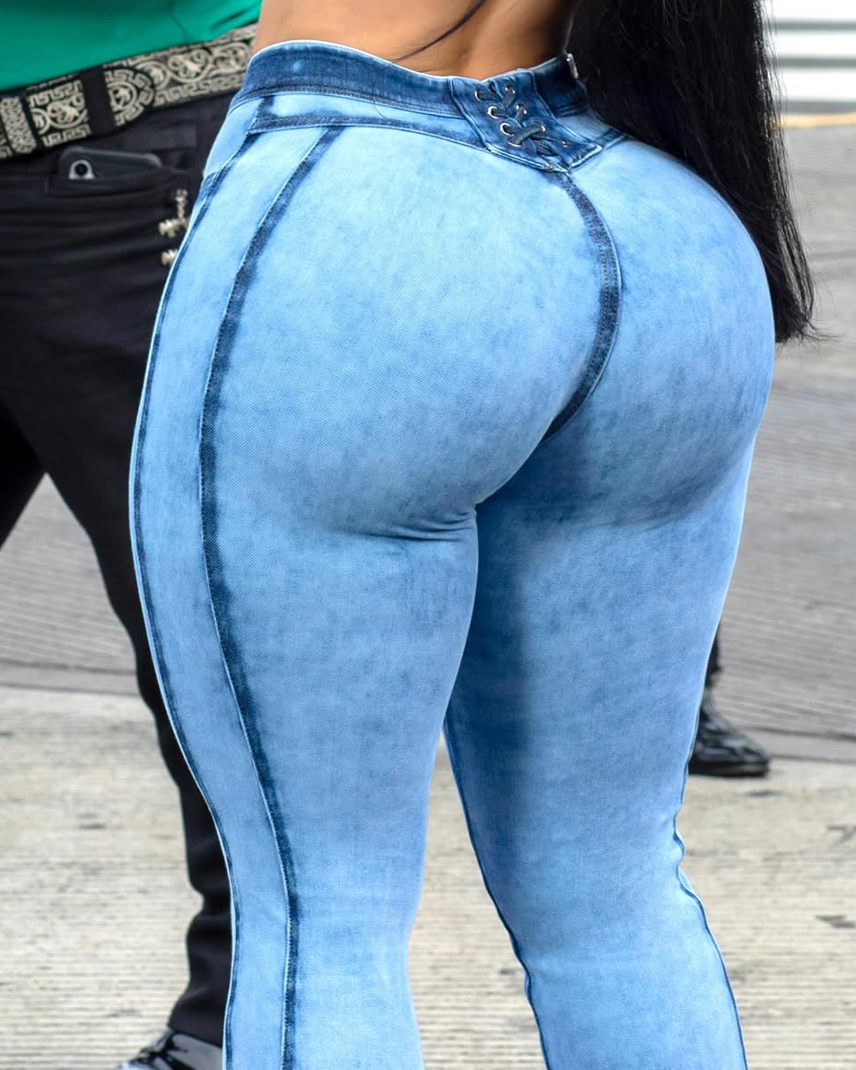 High-Rise Hip-Lift Skinny-Fit Flared Jeans