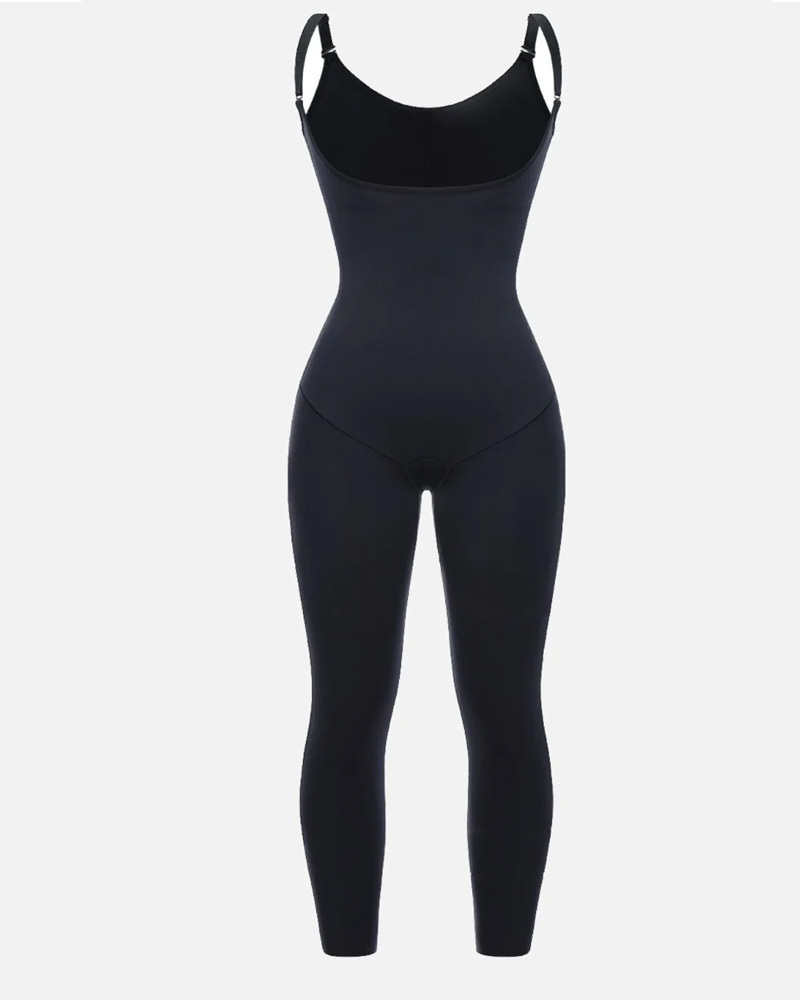 Light Plastic Open Chest Sleeveless Long Onesie