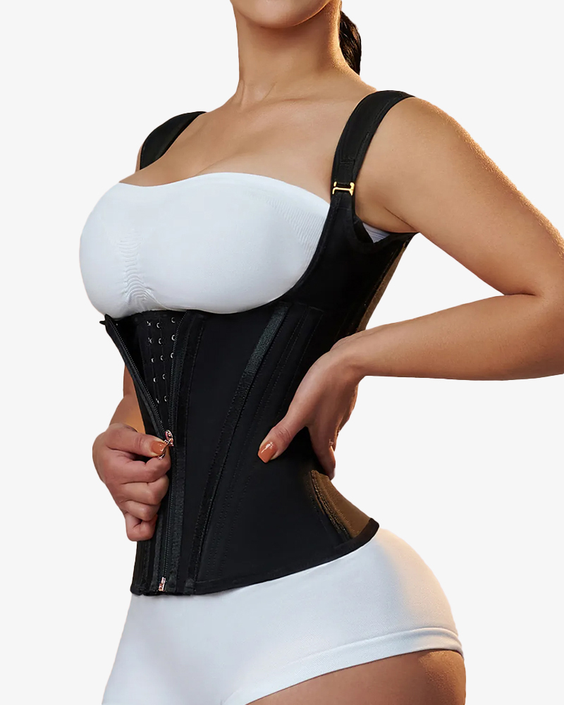 Waist Trainer for Women Vest Body Shaper Cincher Trimmer Tank Top Sport Girdle with Steel Bones