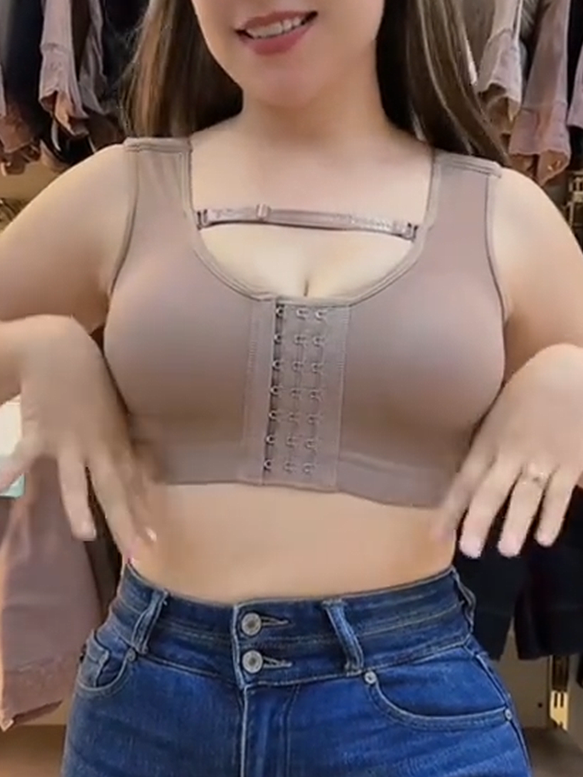 Sleeveless Button Down Shaping Underwear