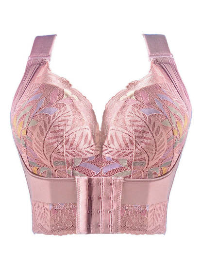 Women Side Support Longline Wide Adjustable Straps Wireless Bra