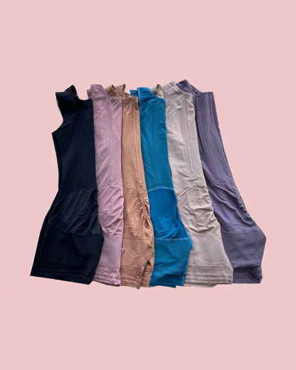 2029 High Double Compression Garment Abdomen Tummy Control  Adjustable Bodysuit with Hooks