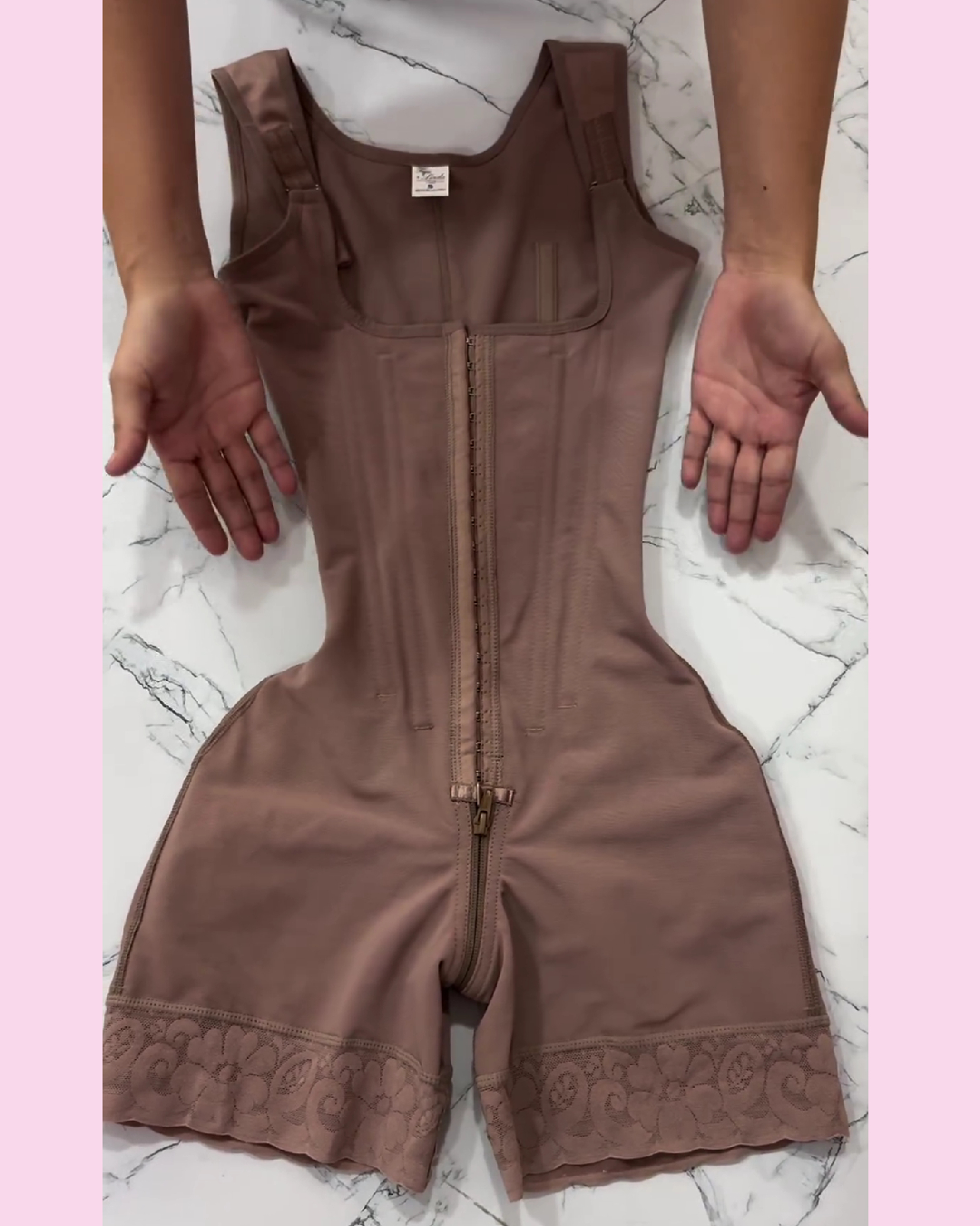 5095 Hook & Eye Tummy Control Zipper Crotch Shaping Bodysuit