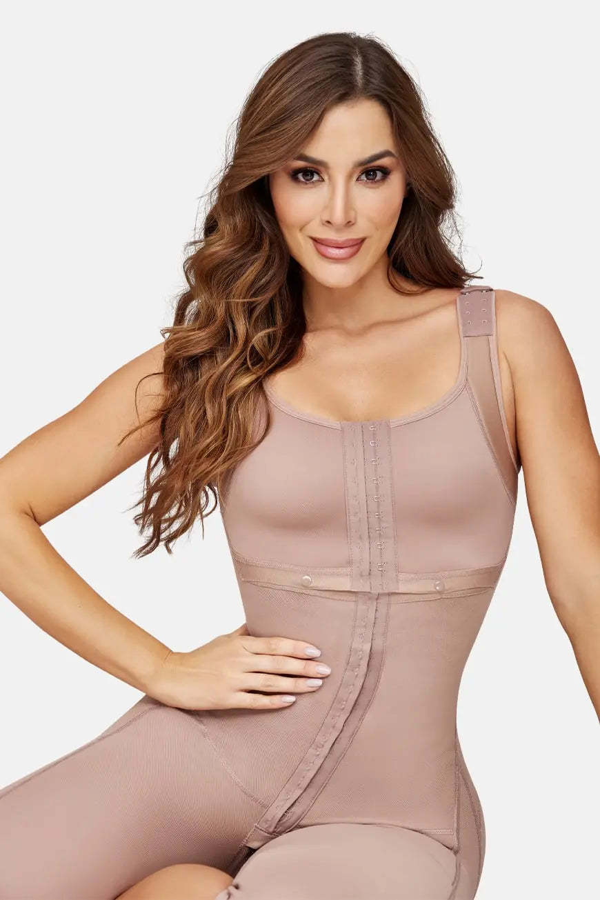 Double Compression Tummy Control Shapewear Faja With Bra