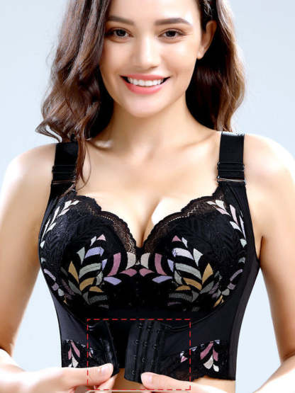 Women Side Support Longline Wide Adjustable Straps Wireless Bra