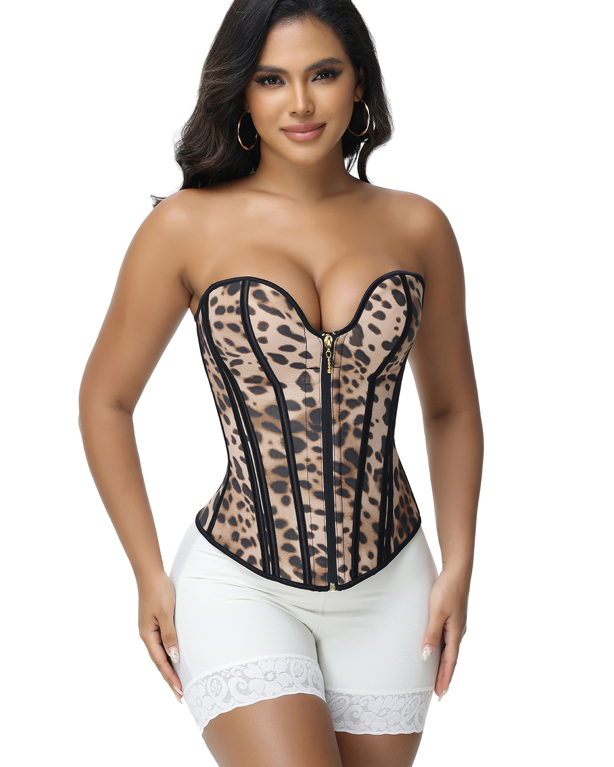 Leopard Print Bust And Belly Control Camisole Body Shaping Vest