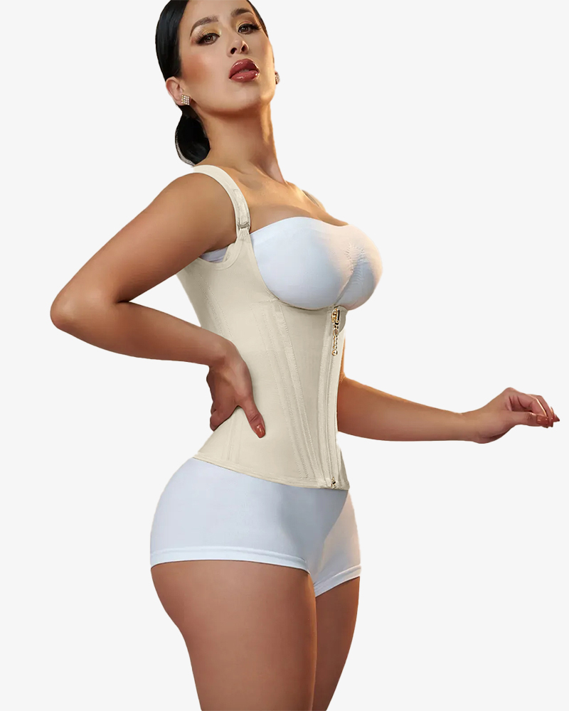 Waist Trainer for Women Vest Body Shaper Cincher Trimmer Tank Top Sport Girdle with Steel Bones