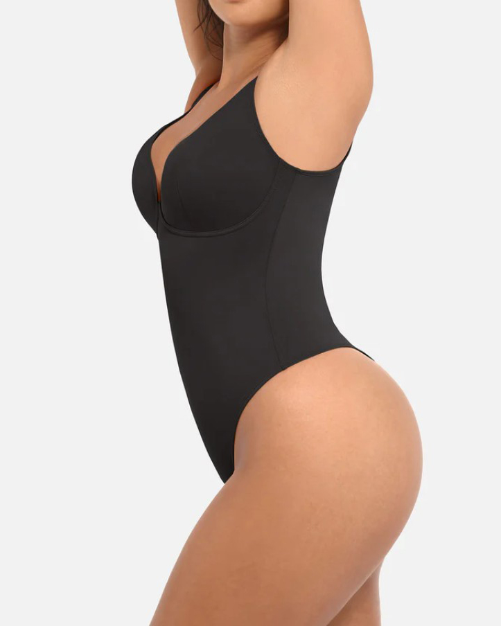 Women's V-Neck Slimming Thong Shapewear Bodysuit