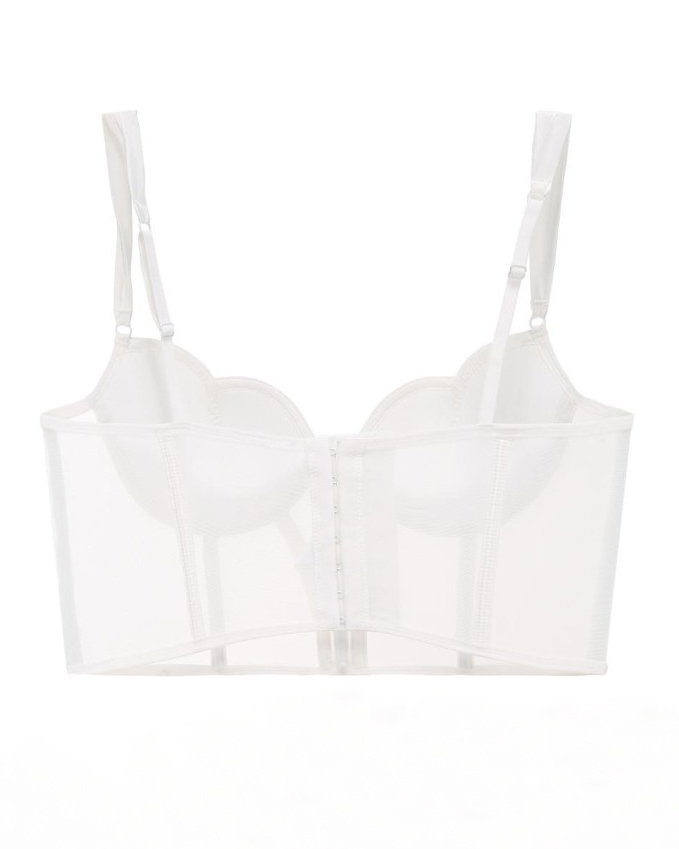 Sheer Mesh Push-Up Corset Top