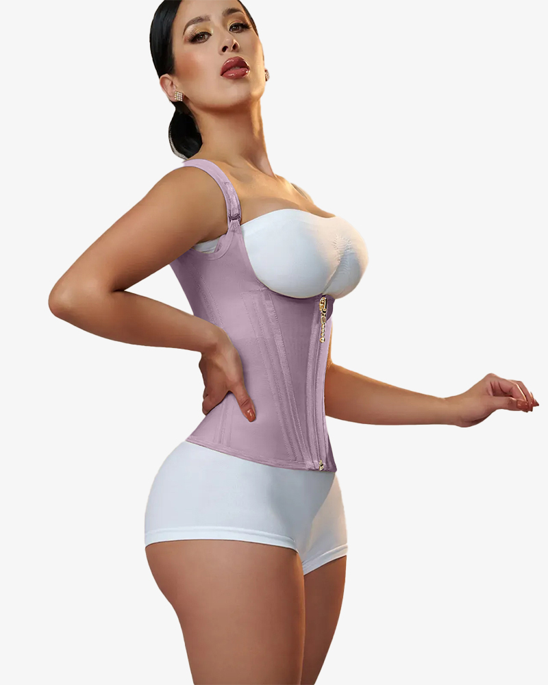 Waist Trainer for Women Vest Body Shaper Cincher Trimmer Tank Top Sport Girdle with Steel Bones
