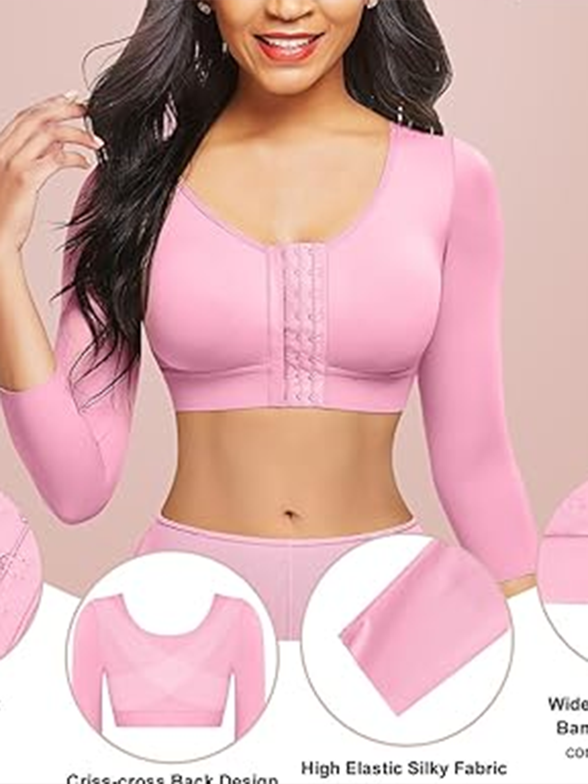Post Operative Arm Compression Shaping Sleeve Front Buckle Shaping Bra
