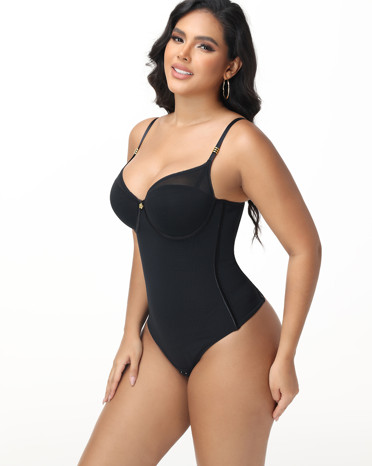 Sexy Back Lace-up Thong Seamless Skinny Bodysuit