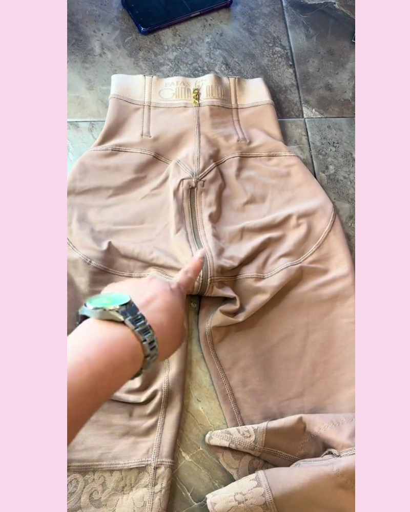 High Waist Tummy Control Compression Butt Lifting Zipper Shorts